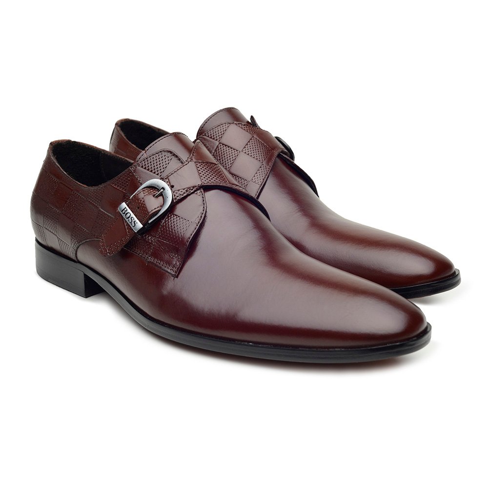 Sapato Hb Monk Strap Aiken Mouro
