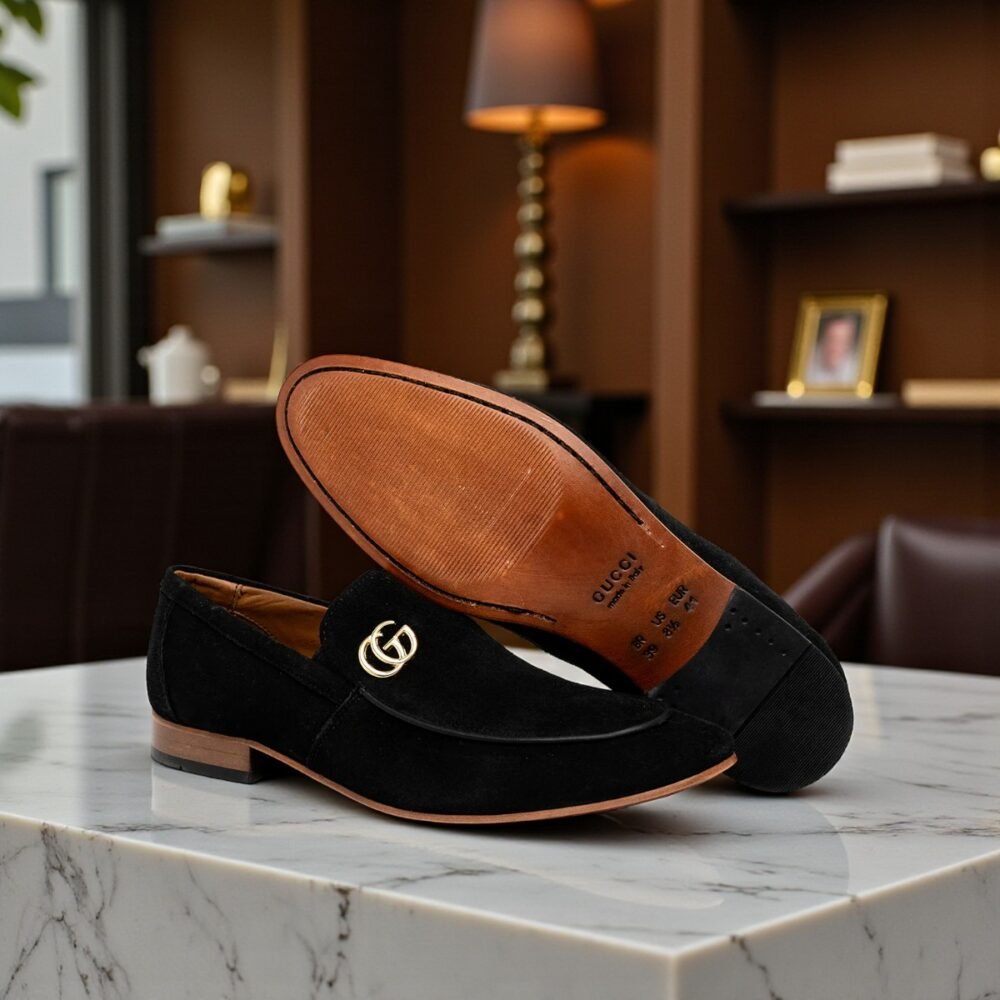 Loafer GG Mitchell Camurça Preto