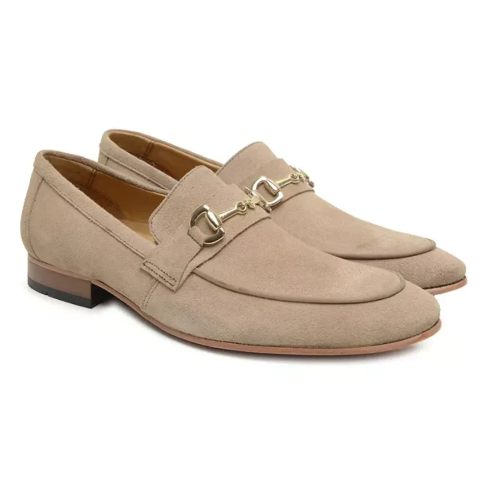 Loafer GG Perez Camurça Cinza