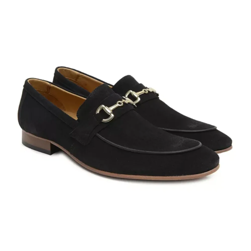 Loafer  GG Perez Camurça Preto