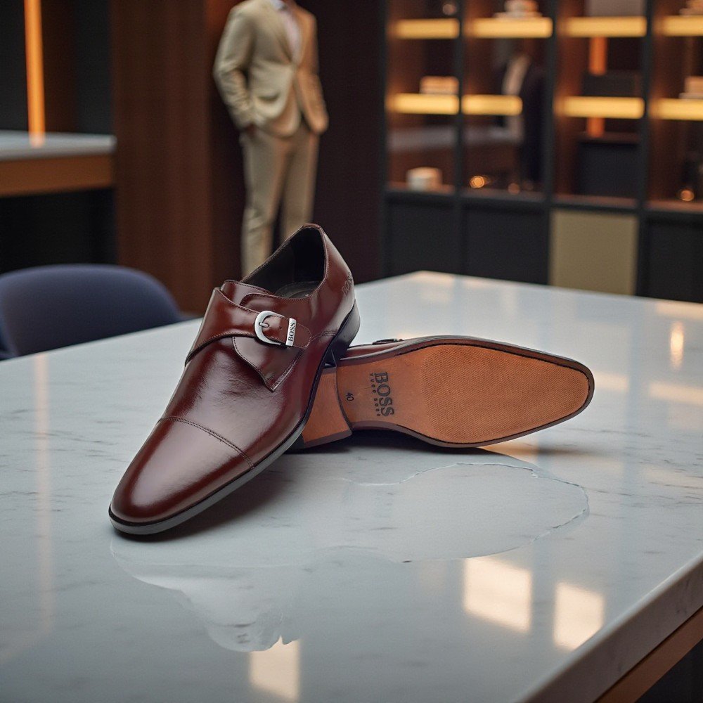 Sapato Monk Strap HB Sallow Marrom