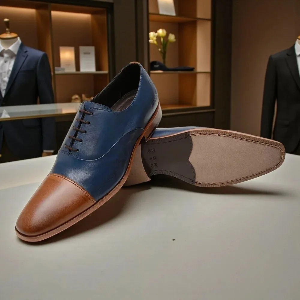 Sapato Social HB Cooper Navy Whisky