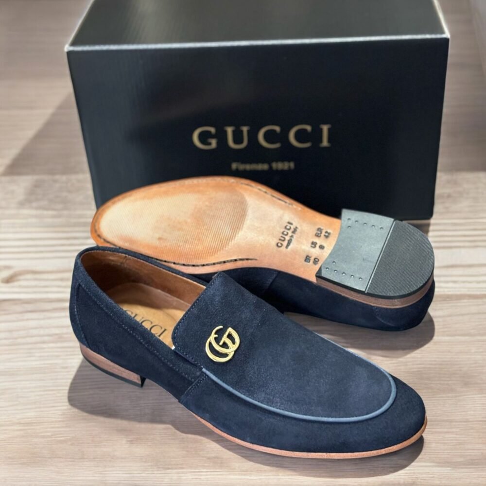 Loafer ato GG Dalton Camurça Marinho