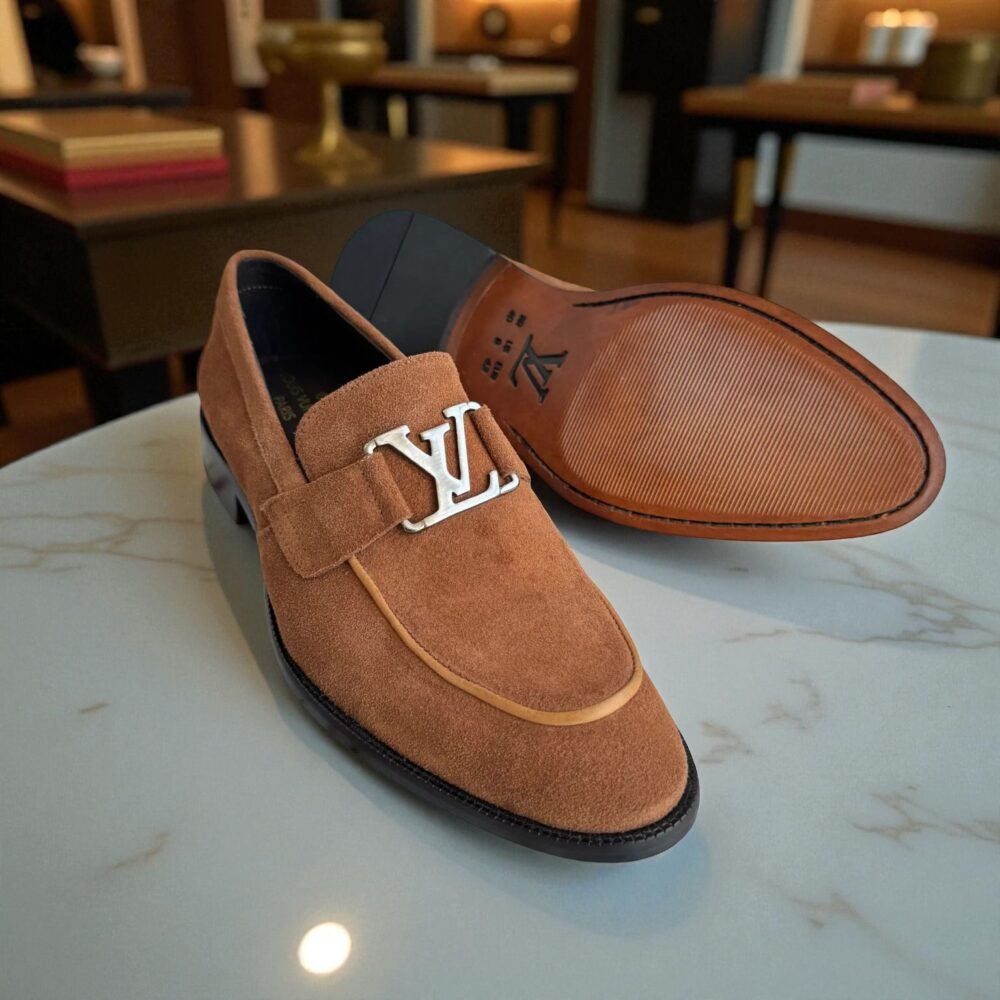 Loafer LV Bentley Camurça Ferrugem