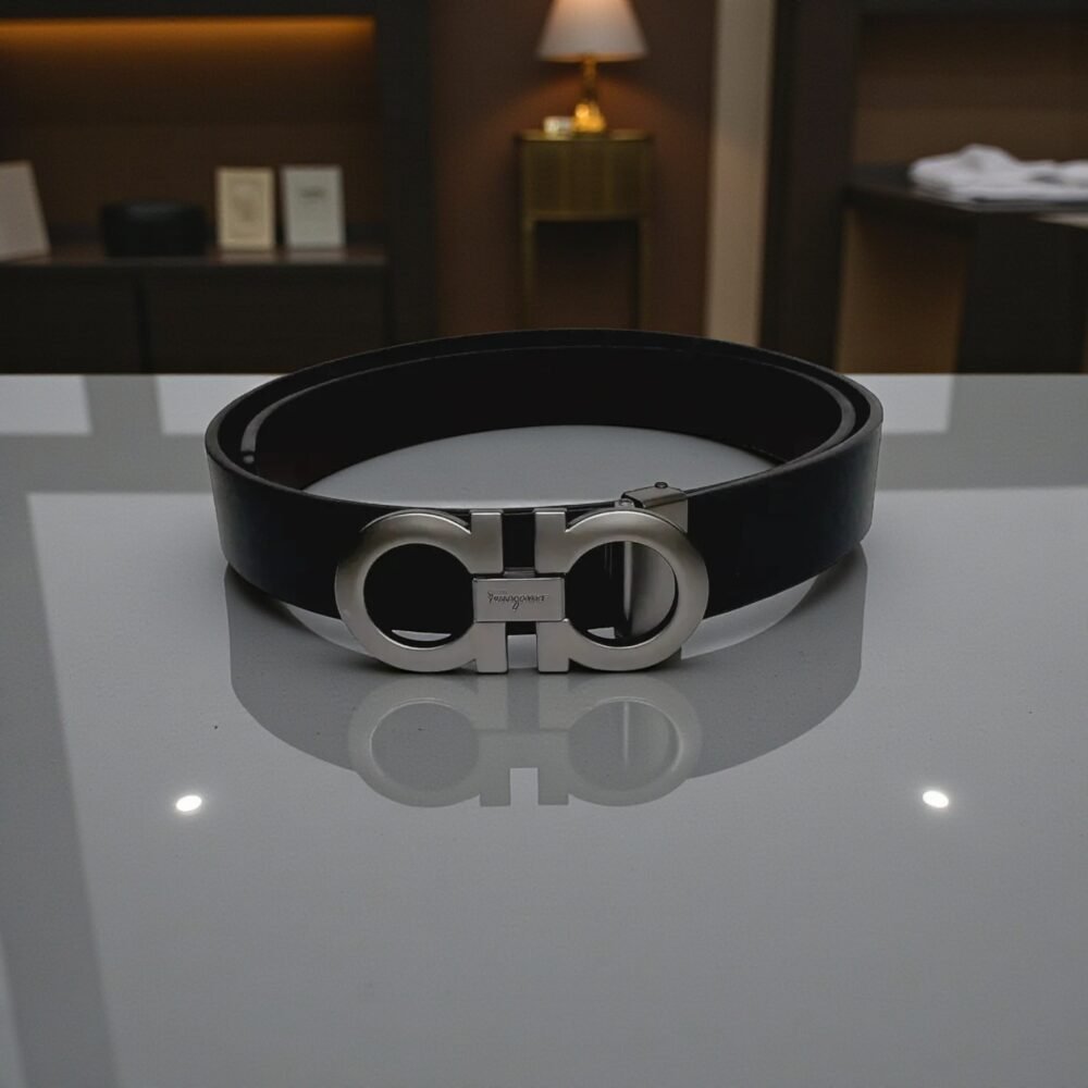 Cinto FG Gancini Cinza-escuro