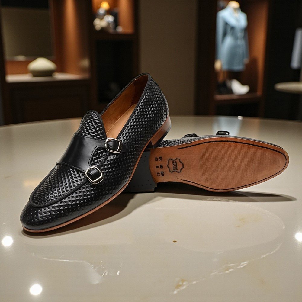 Loafer ato GG Monk Strap Preto