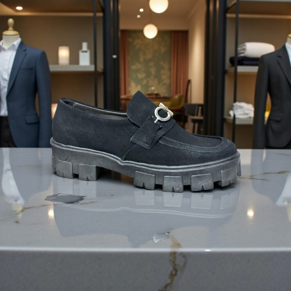 Loafer FG APlatform Camurça Preto