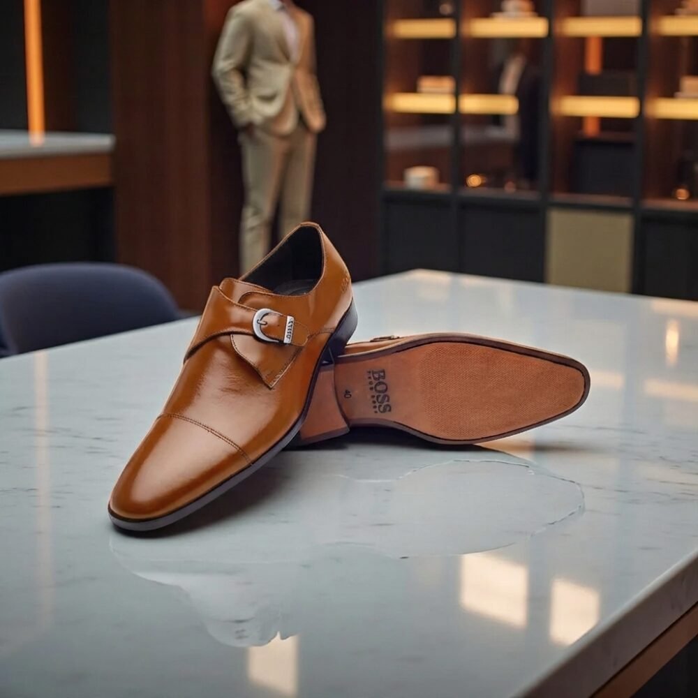 Sapato Monk Strap HB Sallow Whisky