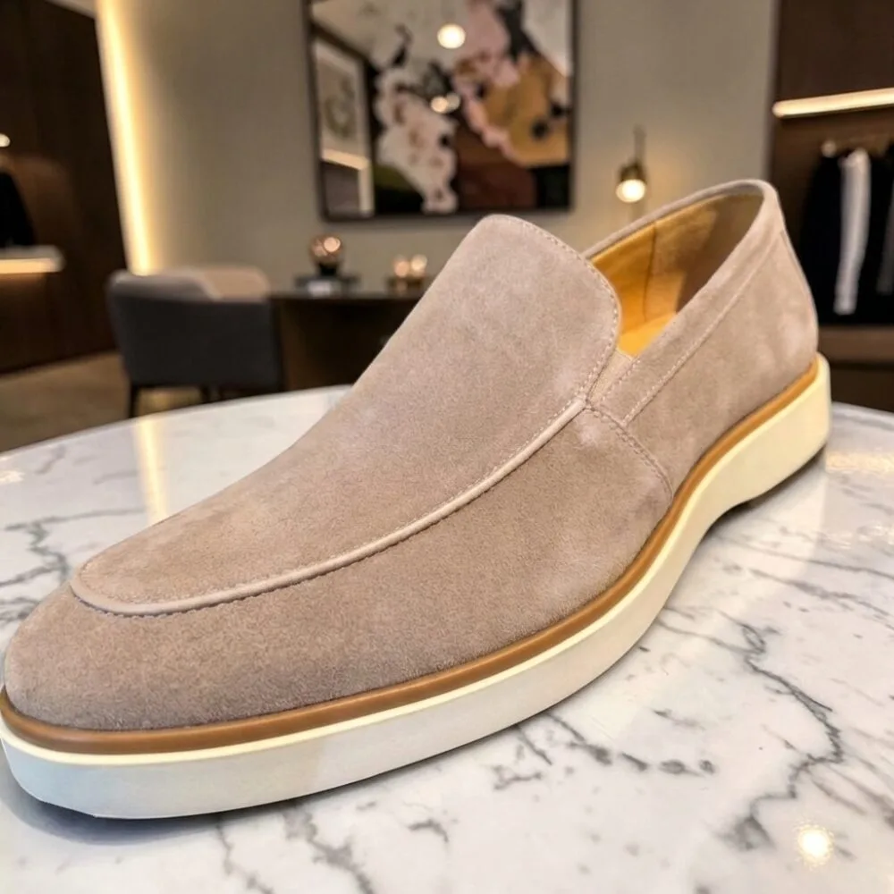 Loafer GG Volpi Comfort Camurça Areia