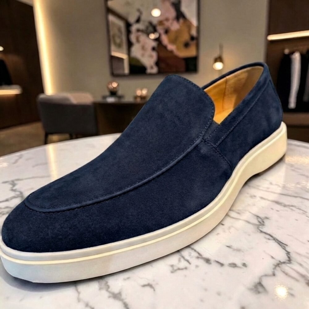 Loafer GG Confort Camurça Marinho