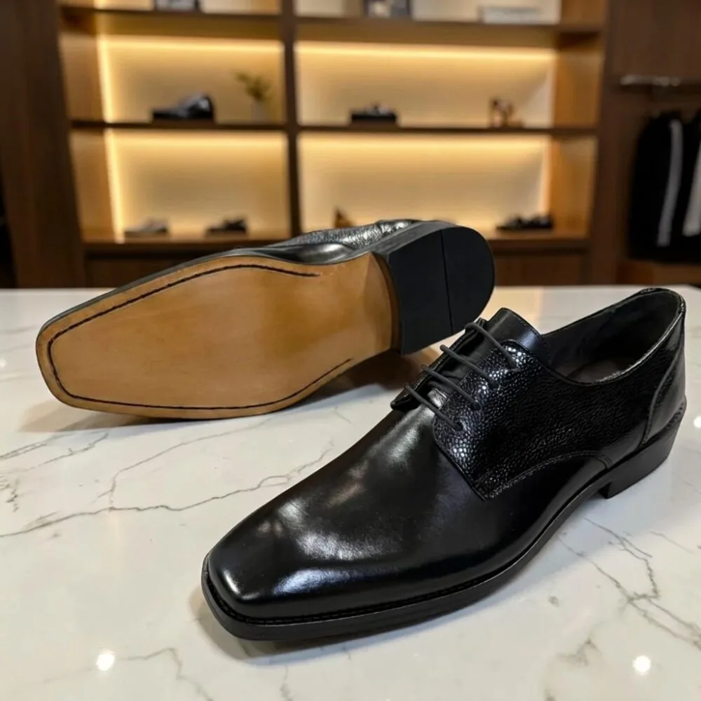 Sapato Social Zegna Moscoloni Preto