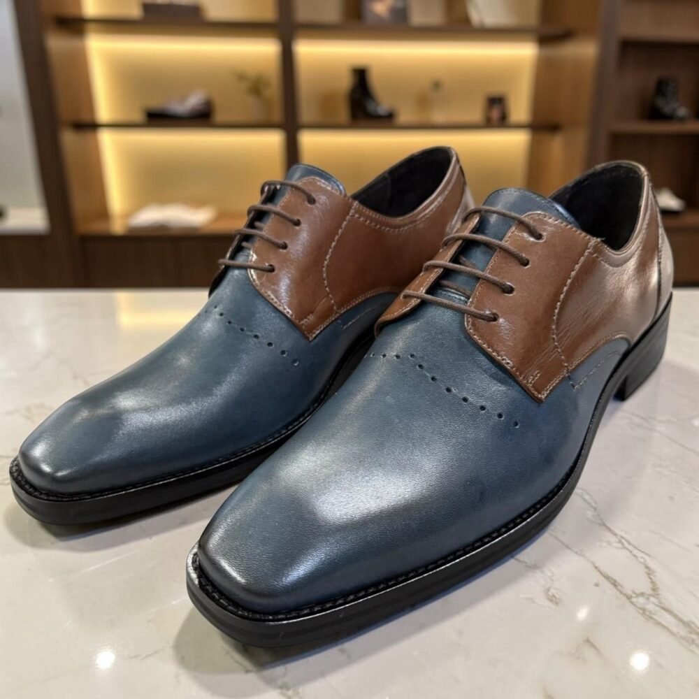 Sapato Social Zegna Imperialeno Navy Moss
