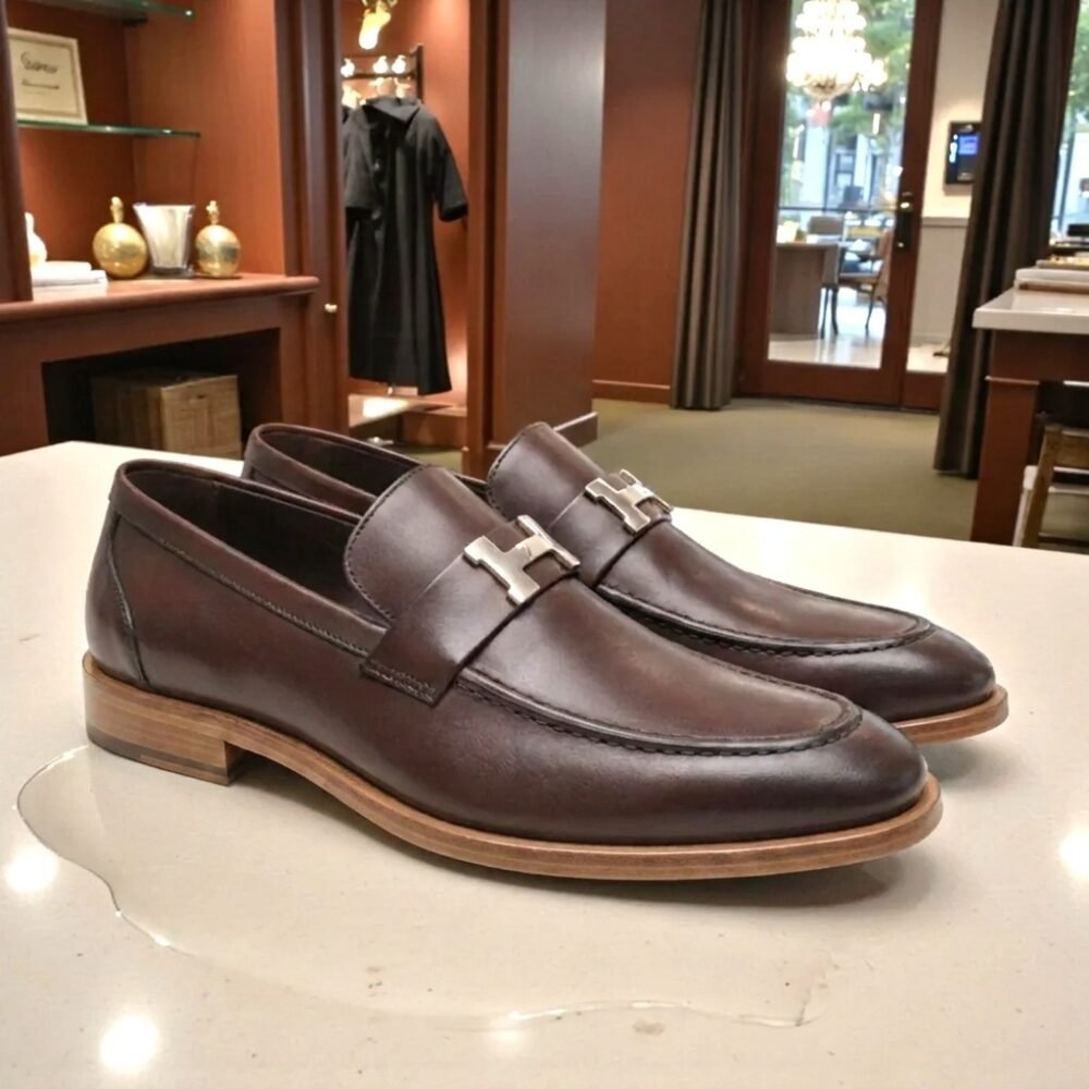 Loafer Hermes Vincenzi Marrom