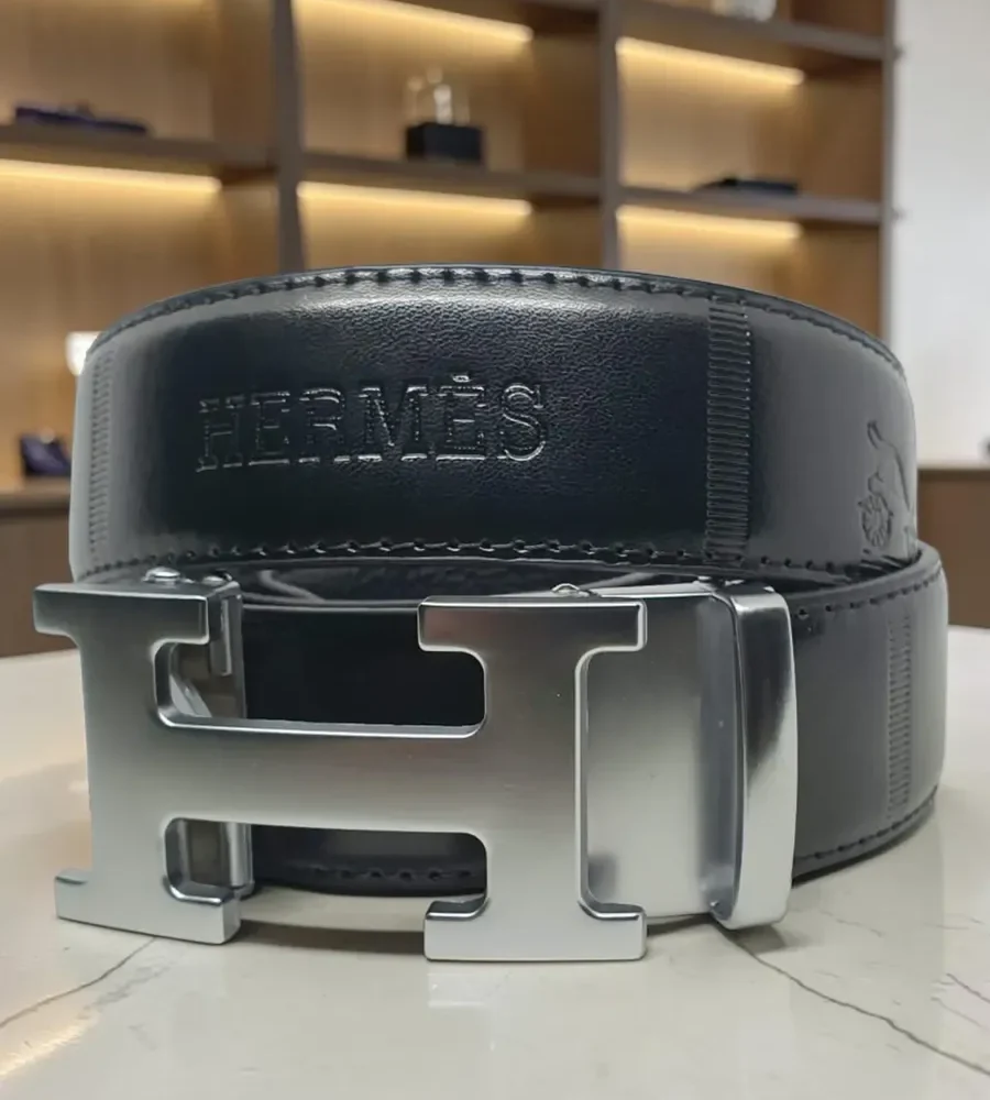 Cinto Hermès Pure Leather Prata