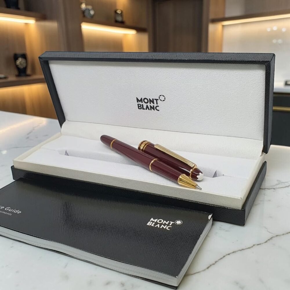 Caneta MB Pluma burgundy